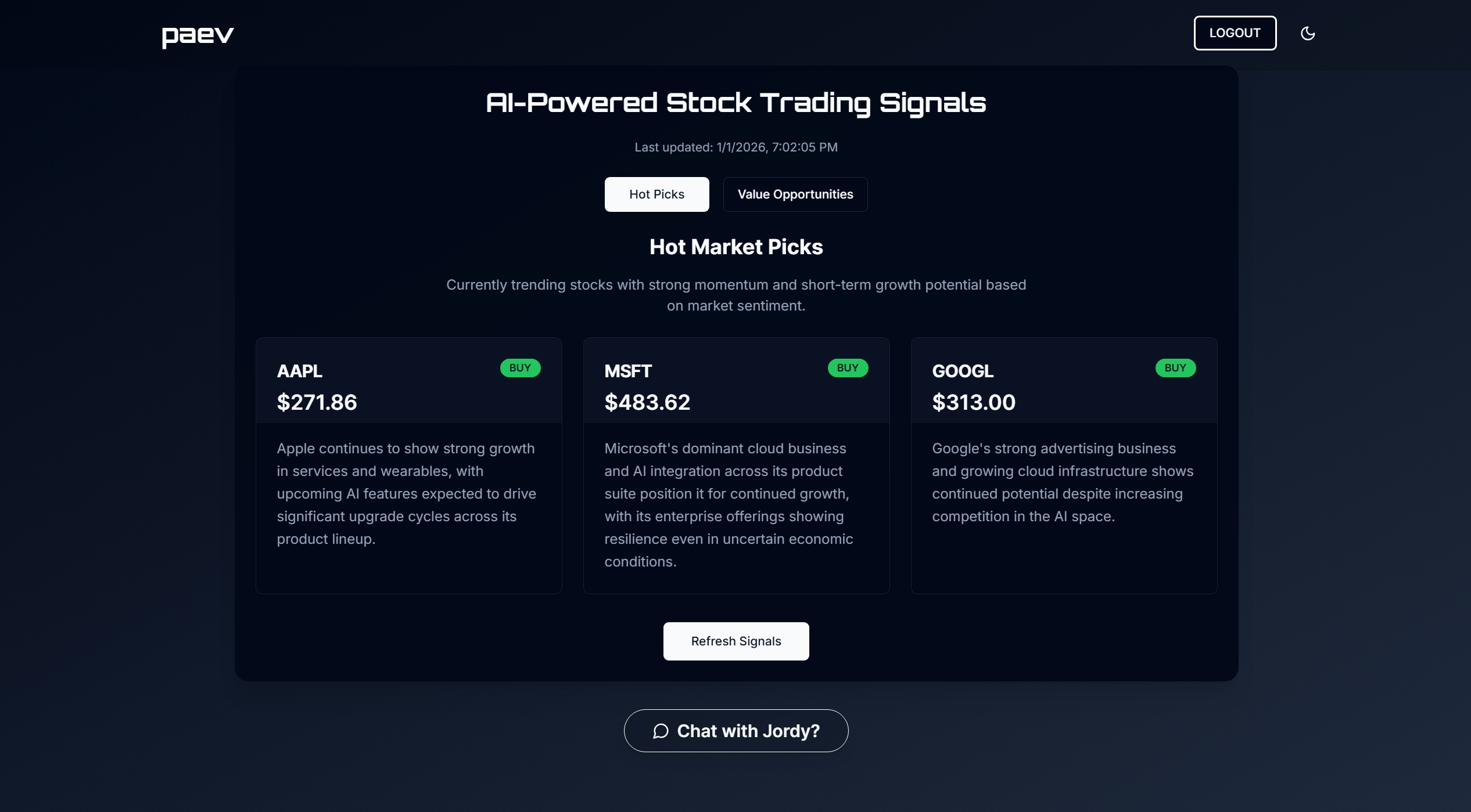 Investment Website with AI Agents | React, Tailwind, Python, RESTful API, AI Agentic Workflow preview